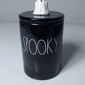 Rae Dunn Black Boo Candle